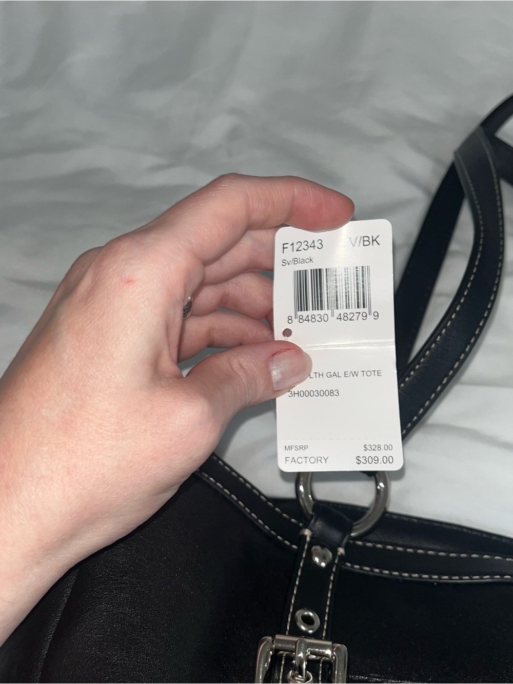 NWT Coach | Black Leather Tote Bag - Picture 5 of 10